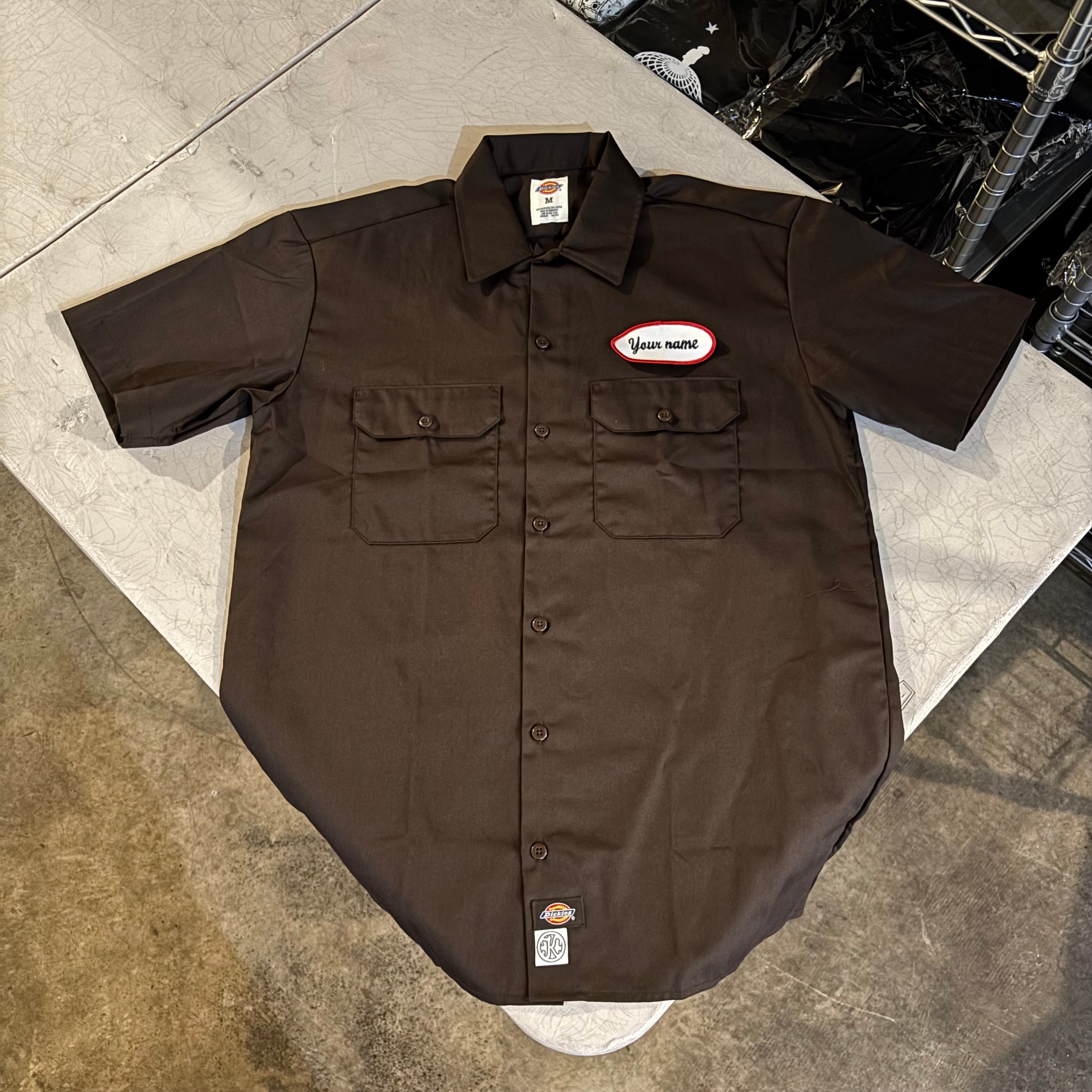 b. Dark Brown Button-up