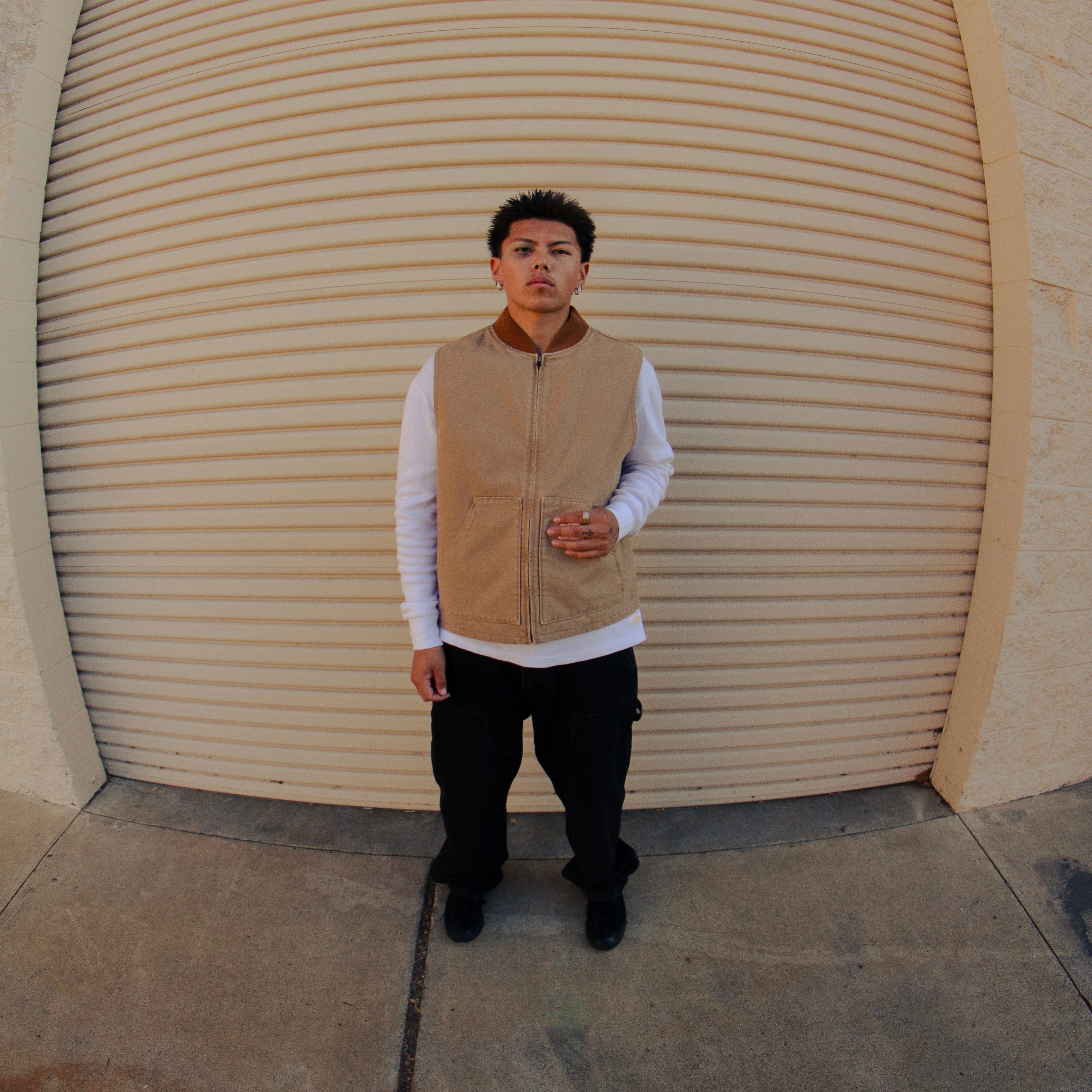 a. Canvas Beige Vest