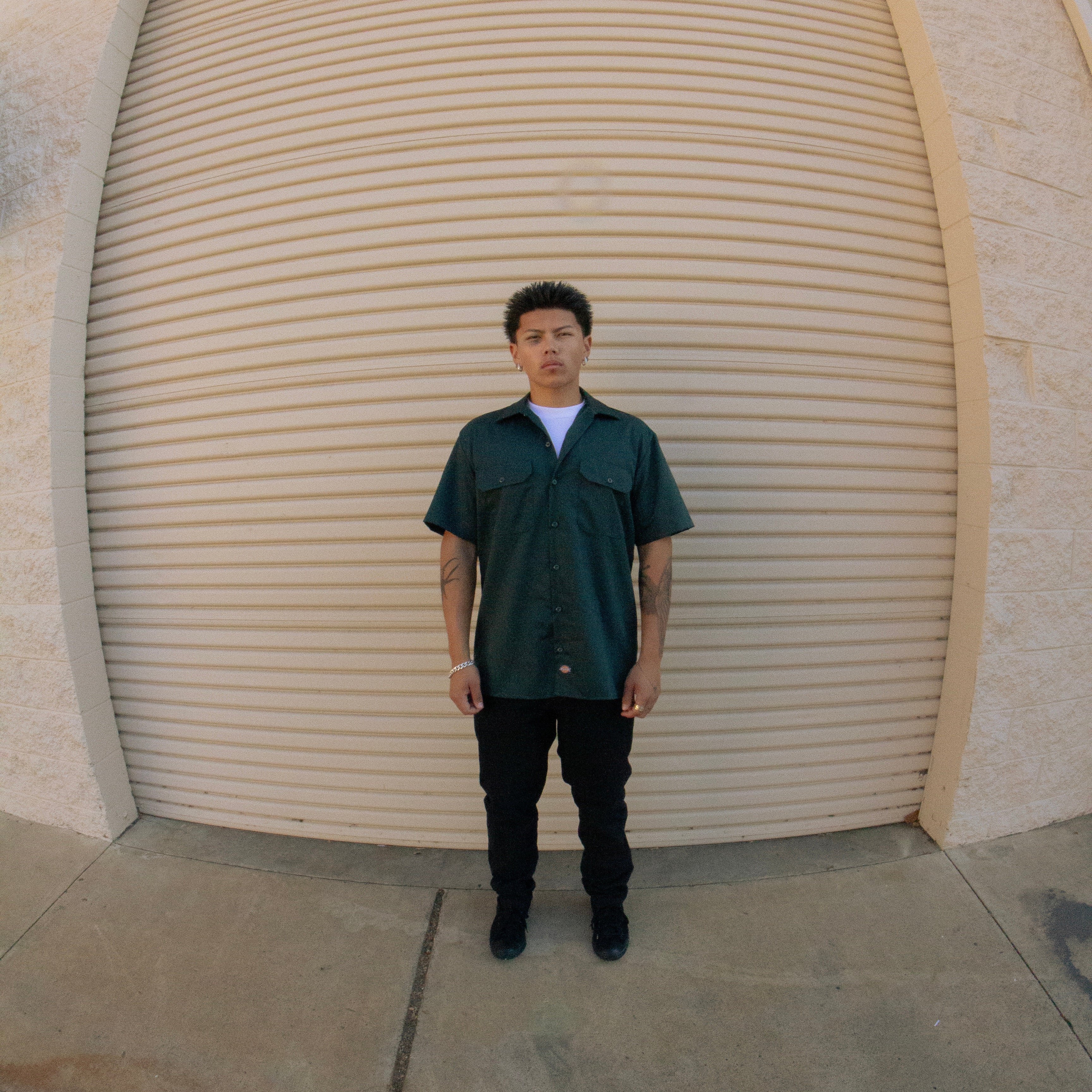 b. Hunter Green Button-up