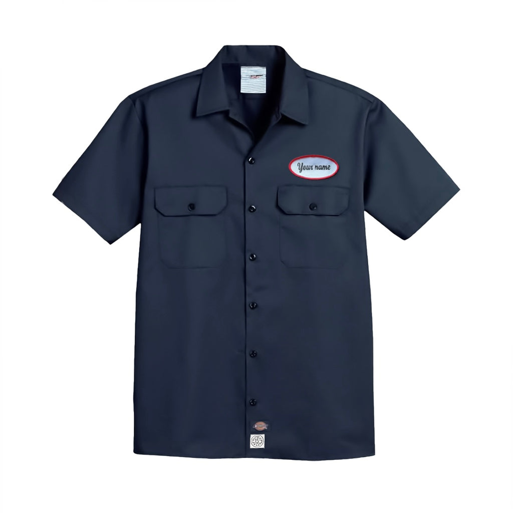 b. Navy Blue Button-up