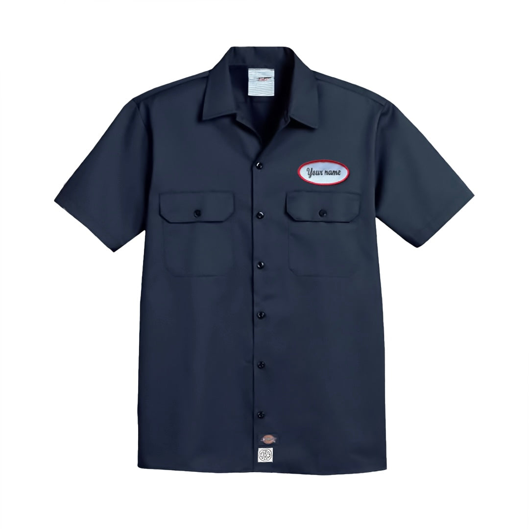 b. Navy Blue Button-up