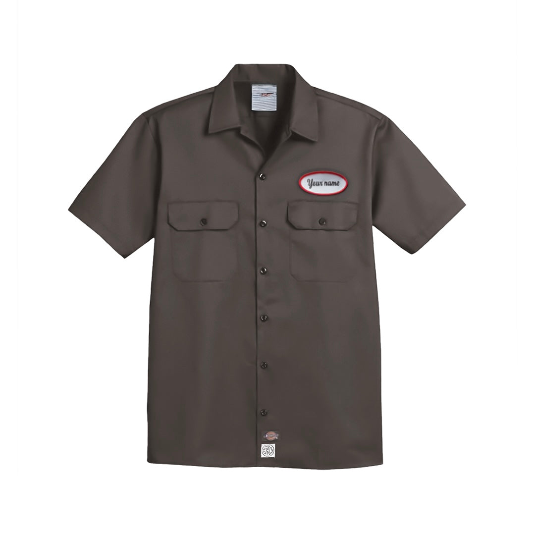 b. Dark Brown Button-up