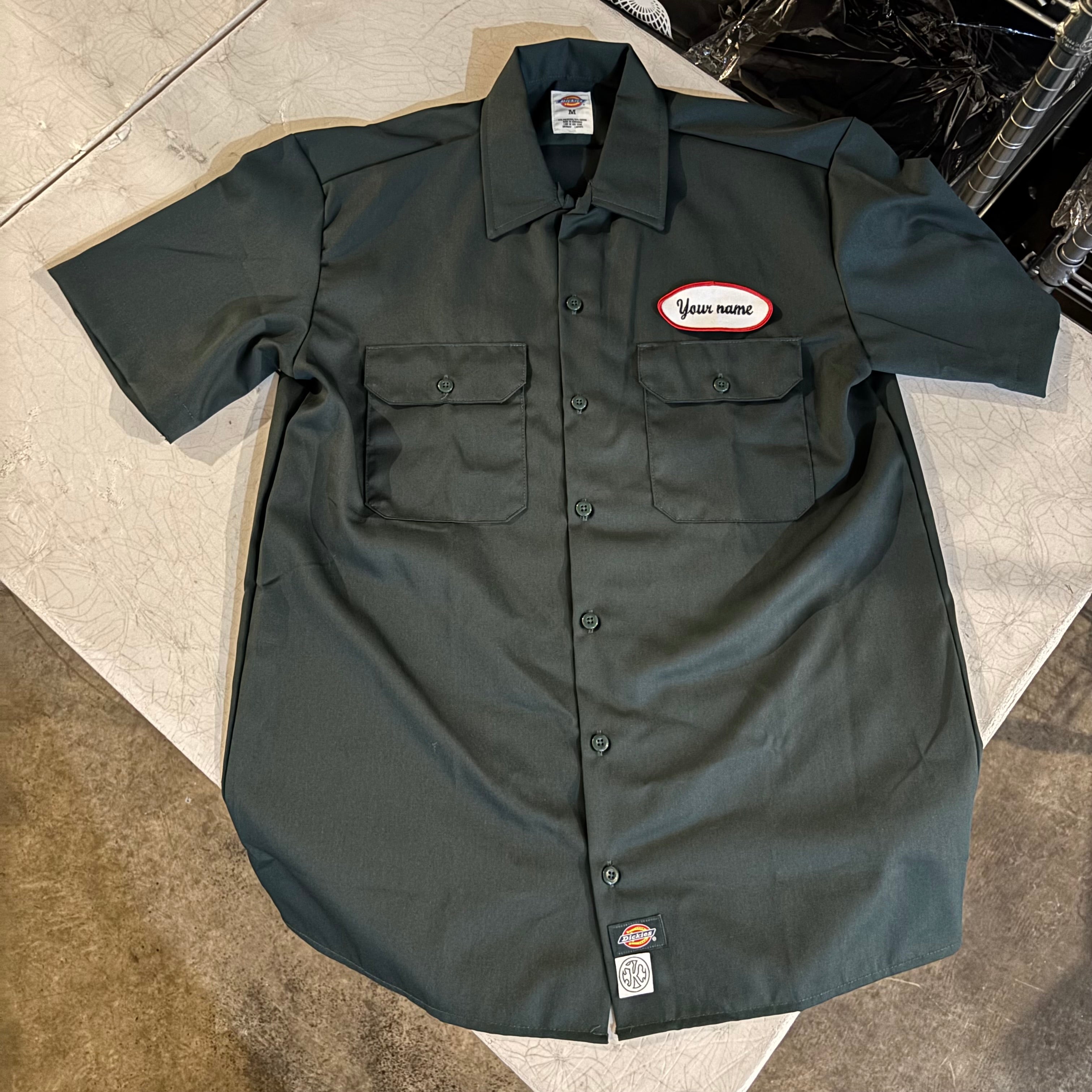b. Hunter Green Button-up