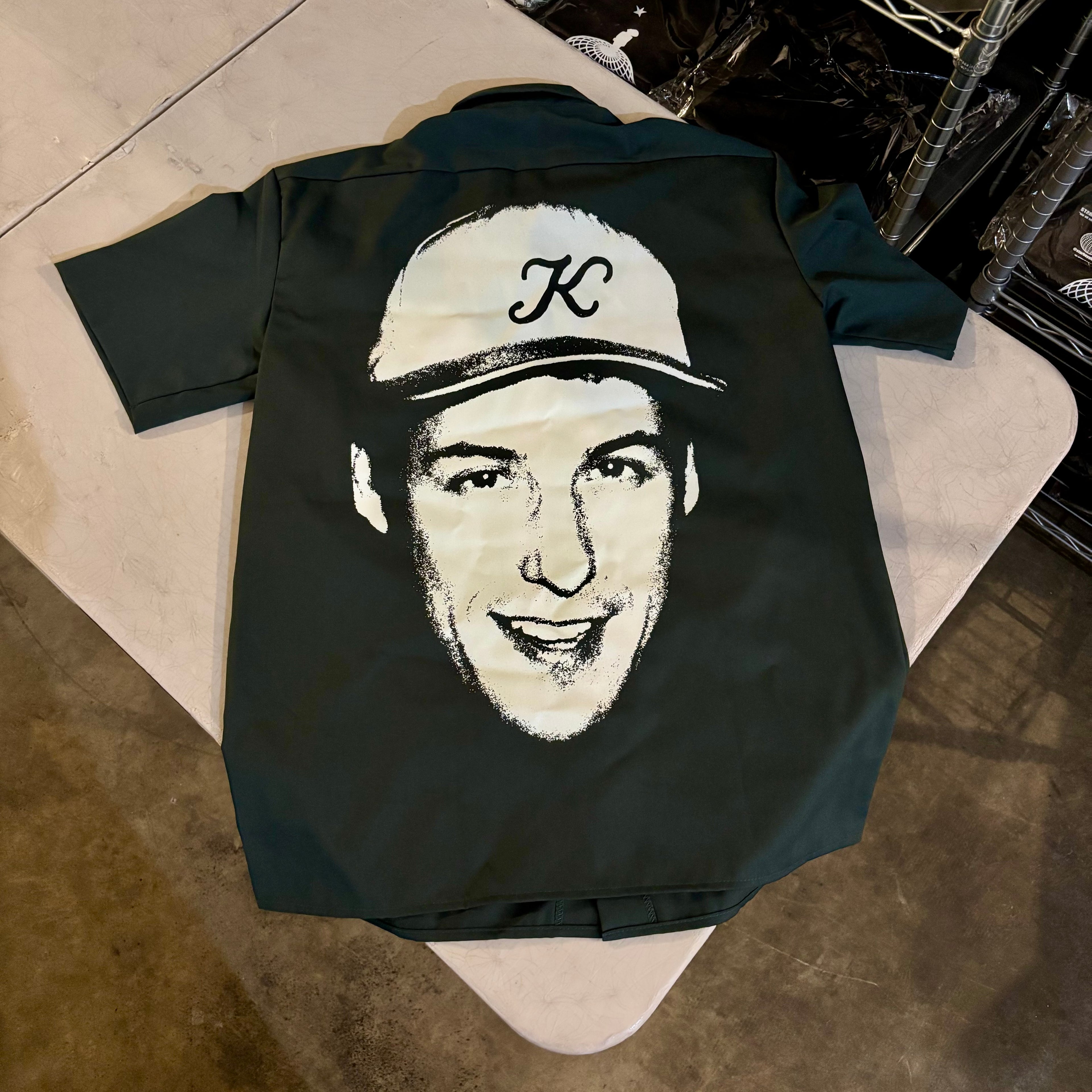 b. Hunter Green Button-up