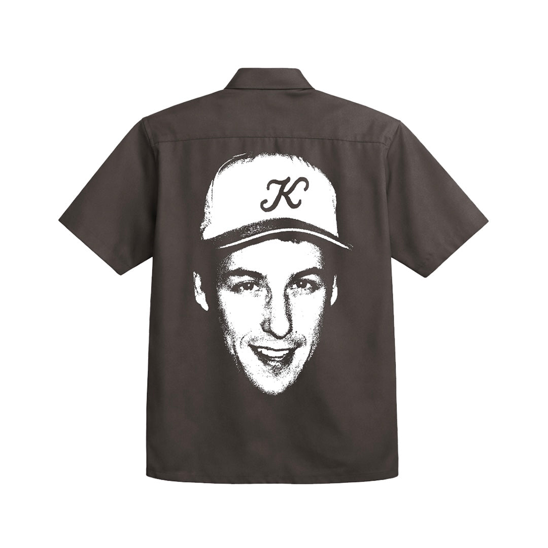 b. Dark Brown Button-up