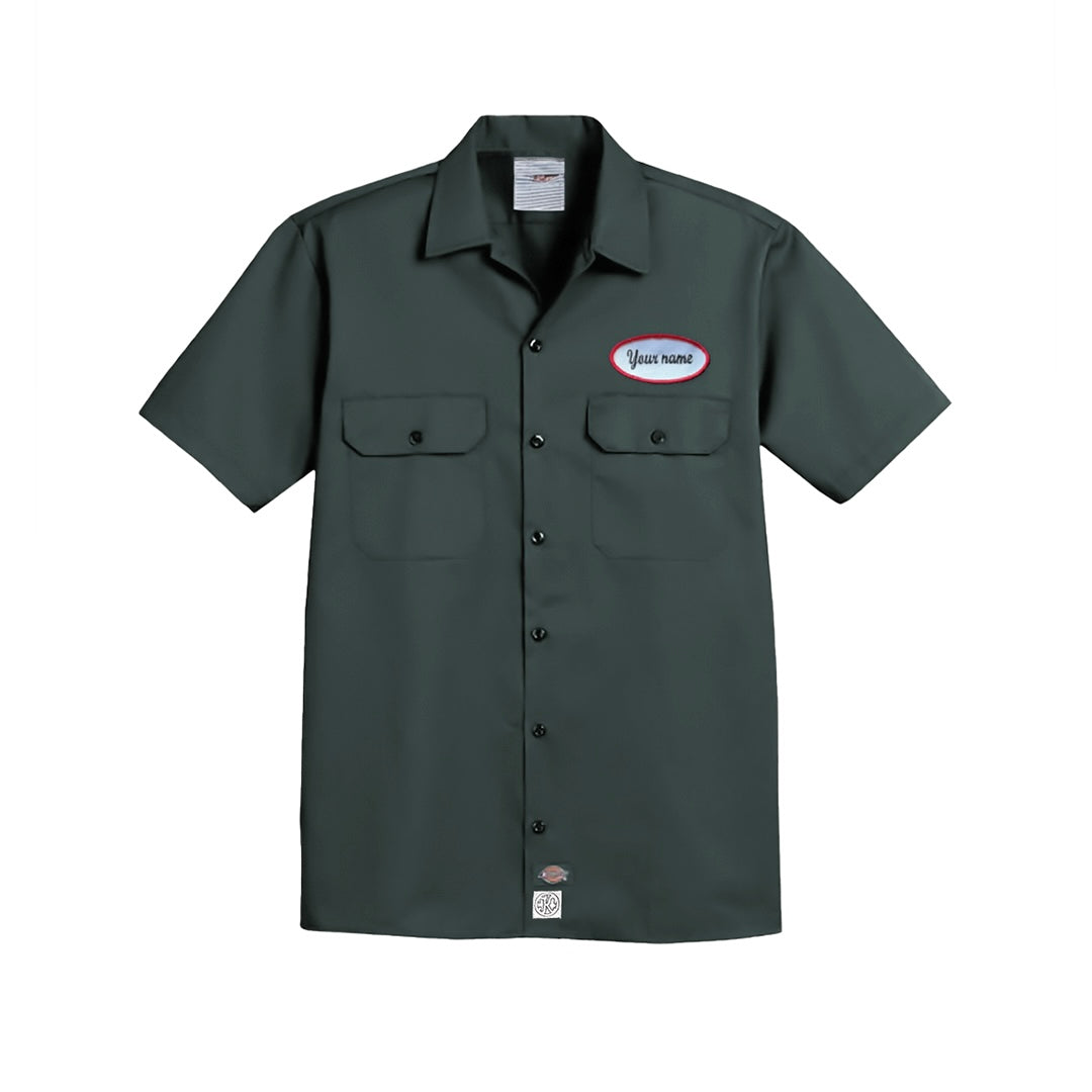 b. Hunter Green Button-up