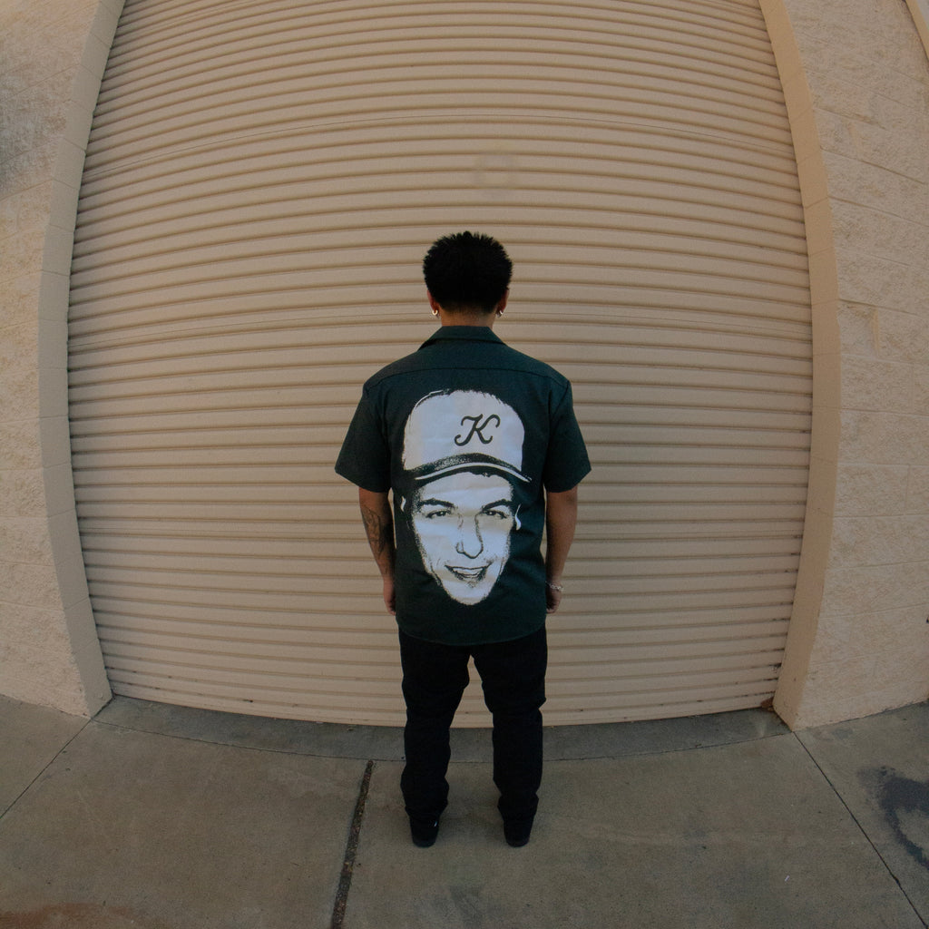 b. Hunter Green Button-up