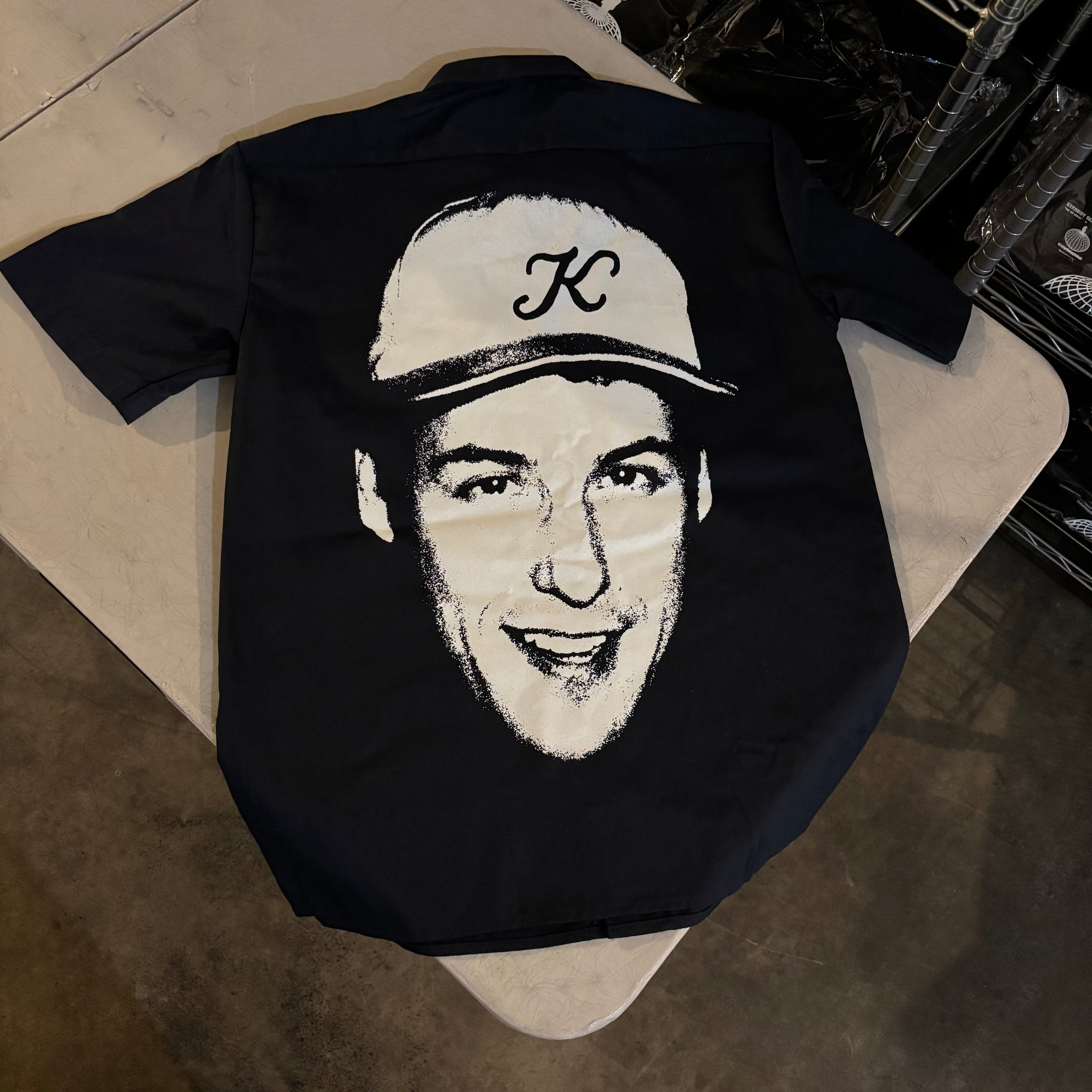 b. Navy Blue Button-up